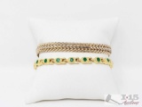 Two bracelets: Anne Klein and Gold Tone Bracelet