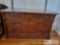 Antique Victorian carved walnut dresser with marble top