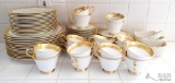 Stunning gold-rimmed Oxford, Lenox, Haviland fine china