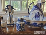 Blue & white porcelain with historical significance! Late Mayers piece in this lot.