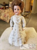 Beautiful vintage bisque porcelain doll with authentic marks