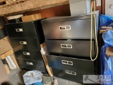 2 Large Black File Cabinets 51