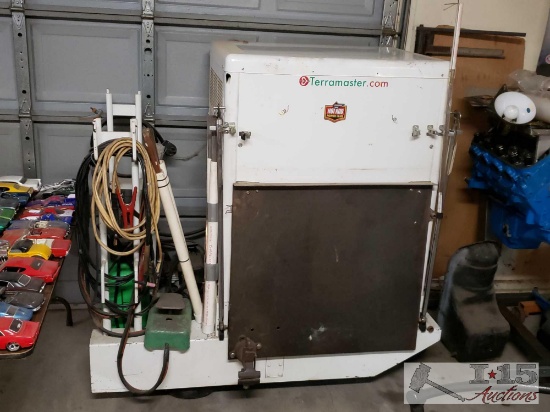 P&H Ac-Dc Arc welder and various welding material