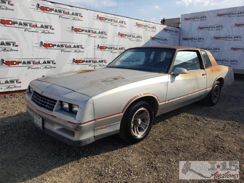1986 Chevy Monte Carlo, See Video! CURRENT SMOG