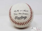 Signed Baseball, Jim Lefebvre, Billy Williams, Tim McCarver,