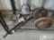 Baseball gloves, golf hat, Baseball bat, cane and 20lb weight