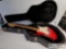 Crescent Red/Black Electric Guitar w/ Black Road Runner Guitar Case