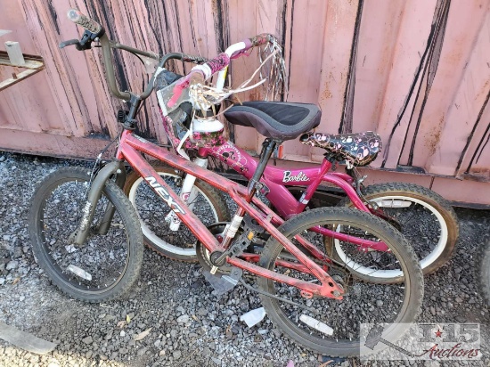 One Next Boys bike and One Barbie Girls Bike