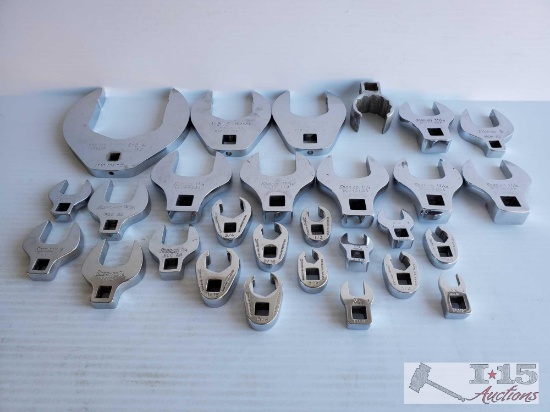 Snap-On and Proto SAE Open End Crowfoot Wrench set