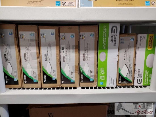 Eight Various Sized LED light fixtures