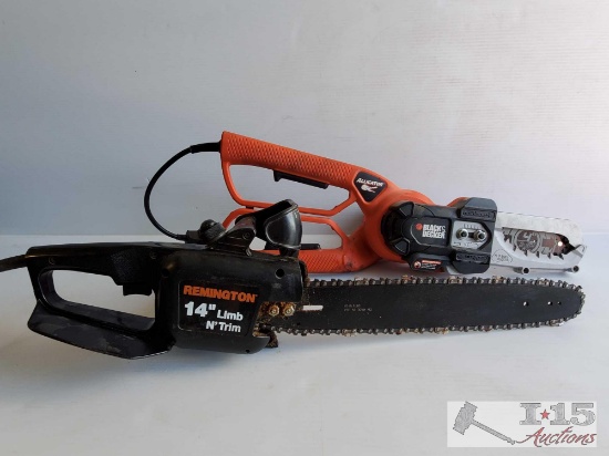 Remington 14" Limb n' Trim Chainsaw and Black & Decker Alligator