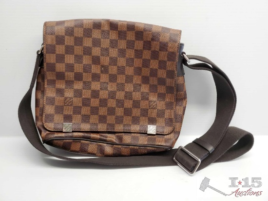 Nonauthenticated, Louis Vuitton Dark/Light Brown Side Bag