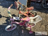 Two Little Kids Bikes w/ Training wheels
