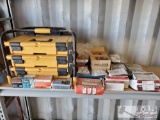 Three Tool Box Organizer, Metal Hard Case w/ Organizer, Various boxes and bags of Hardware