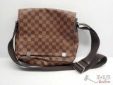 Nonauthenticated, Louis Vuitton Dark/Light Brown Side Bag