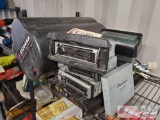 Four Radio HeadUnits, Vibe 1000Watt Amp, Pioneer audio Reciever, and Bazooka Bass Tube