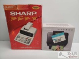 Canon Photo Printer and Sharp Electronic Printing Calculator