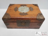 Chinese Wood Jewelry box w/ organizer tray