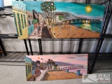 Two Coastal Scene Paintings