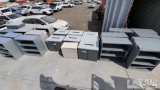 Approx 28 office cabinets and metal Shelving Units