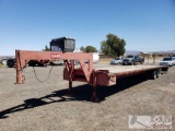 2002 40ft Overbilt 20 Ton Hydraulic Tilt Goose Neck Trailer, Dexter Axles, Includes 3