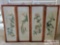 Four Lovely Framed Asian Prints, Birds and Botanicals