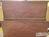 2 Antique Wooden Chests