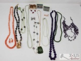 Lot of Vintage Natural & Polished Stone and Bead Jewelry