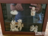 Four Piece Asian Decor Set in Shadow Box