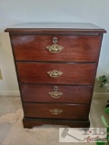 Two Drawer Wood Side Table