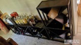Five Piece Wine rack w/ Various bottles of wine and other Spirits