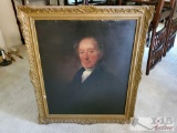 18th Century Framed Portrait Oil on Canvas Signed M Burton 1839
