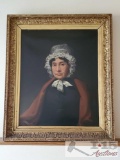 Framed Portrait Oil on Canvas, 18th Century