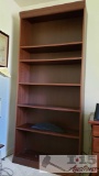 7' Tall Wooden Bookshelf w/ 6 shelves