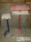 Standard Oil Company Cast Iron Stand and Unmarked Cast Iron Stand