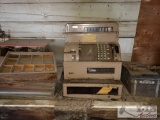 National Cash Register, Standard Register Co Kantslip Receipt Machine, and Wooden Cash Drawer