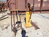 Vintage Iron Stool and Vise on Stand