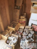 Several Boxes and Crates of Rocks