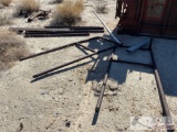 4 Railroad Track Pieces and Other Metal Pieces