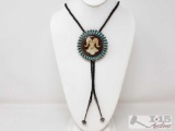 Sterling Silver Native American Handmade Bolo Tie, 64.1g