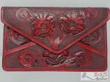 Never Carried Tooled Leather Clutch, 362.8