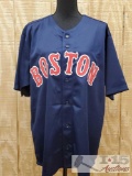 Christian Vazquez Boston Red Sox Autographed Custom Blue Jersey With Full Time and JAS with COA