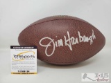 Jim Harbaugh of the San Francisco 49ers Autographed Football with TSE COA