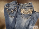 Two Pairs of Miss Me Jeans,32