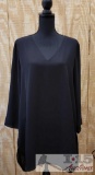 Joan Vass Black Long Sleeve Shirt, M