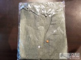 Green Button Up, L