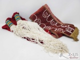 2 Native American Scarves with Beaded Accents