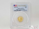 1/10 oz .999 Gold 2016-W 100th Anniversary Mercury Dime - PCGS Graded