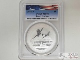 .999 Fine Silver 2016-P 75th Anniversary Pearl Harbor Commemorative 1 Oz Coins - PCGS Graded