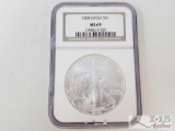 .999 Fine Silver 2003 $1 Walking Liberty 1oz Coin - NGC Graded